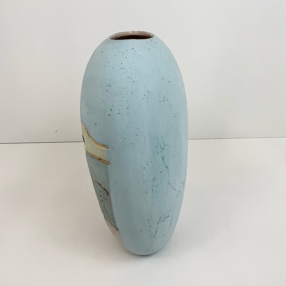 Vintage Southwest Pottery Mother and Children Gold Trim Ceramic Planter - Picture 8 of 14